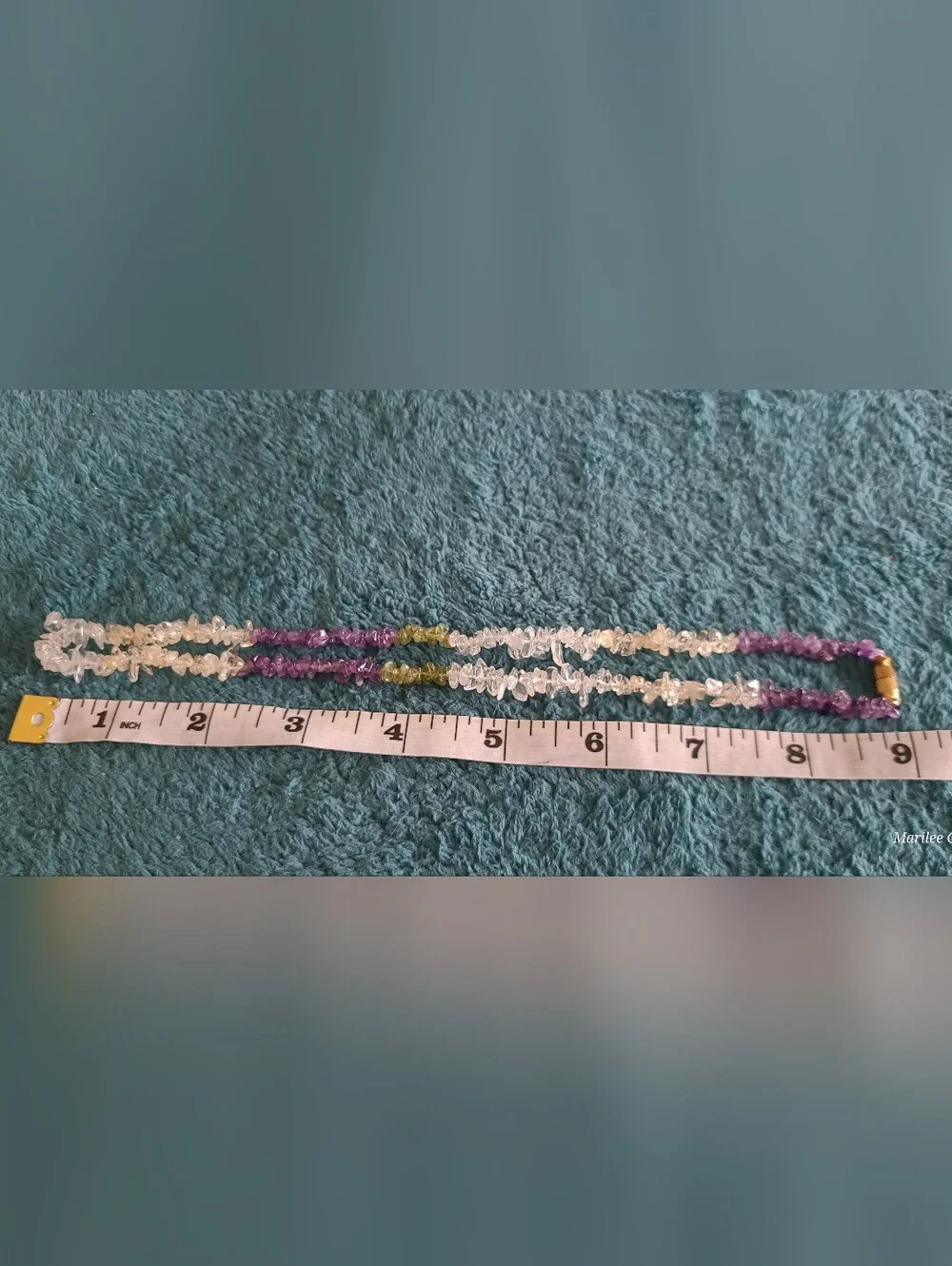 Hand Crafted Quartz, Amethyst, Peridot, And Citrine Chip-Bead Necklace